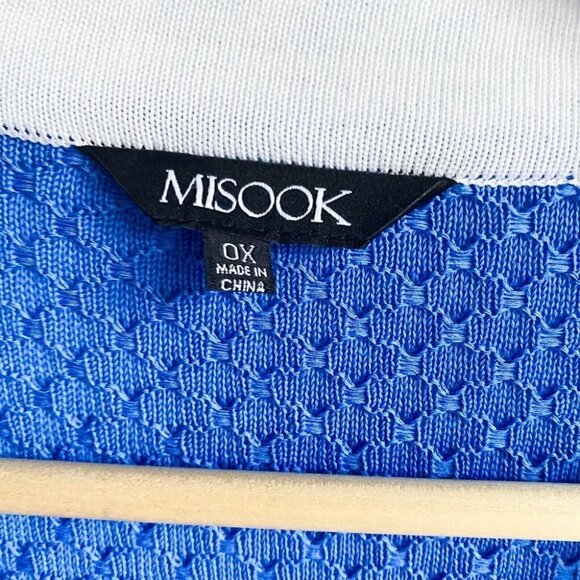 Misook Sky Blue  Classic V Neck Faux Pocket Cardigan 0X - Picture 3 of 5